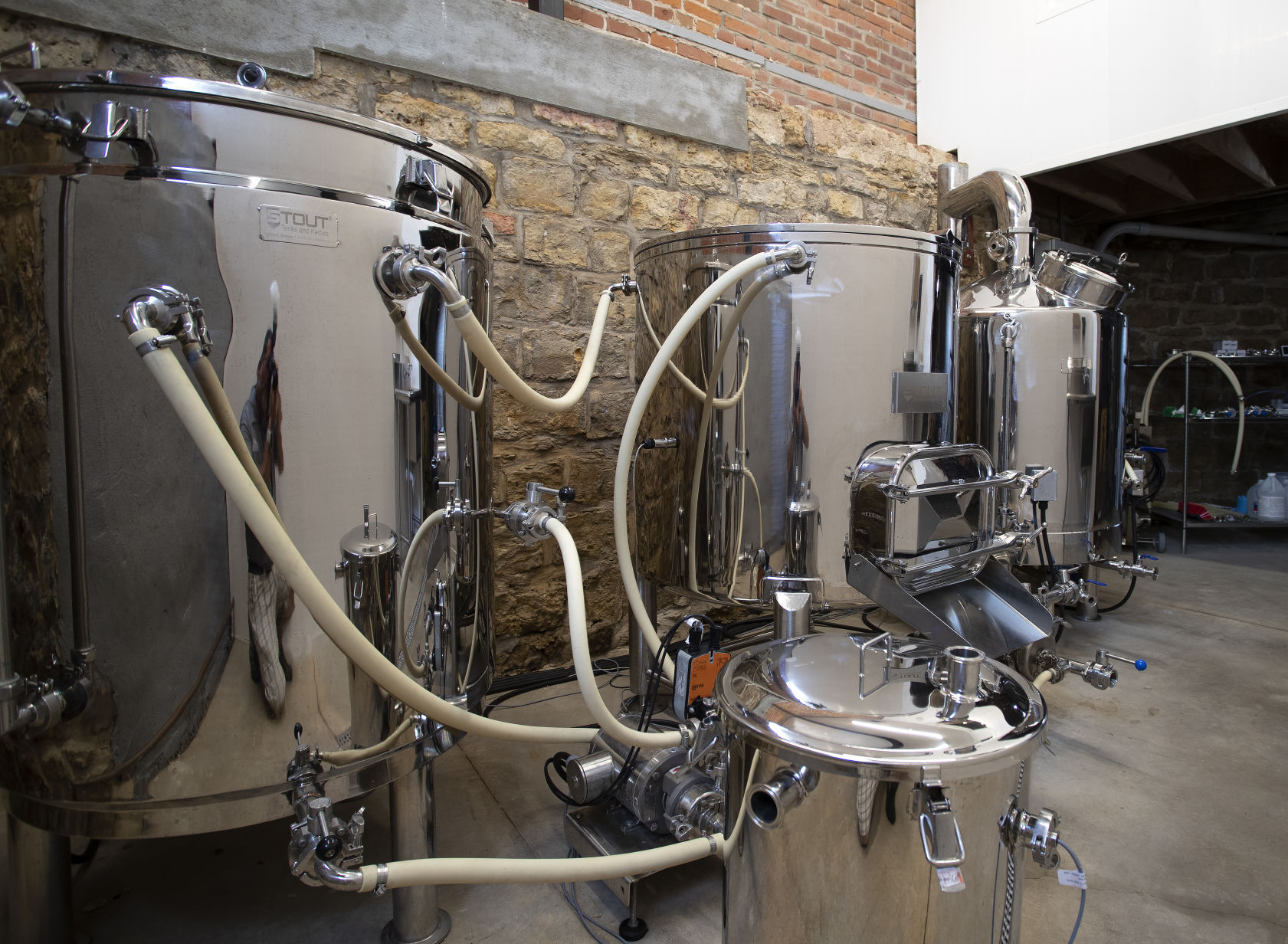 The basement brewhouse at Mud Run Beer Co. in Stockton, Ill., on Thursday. PHOTO CREDIT: Stephen Gassman