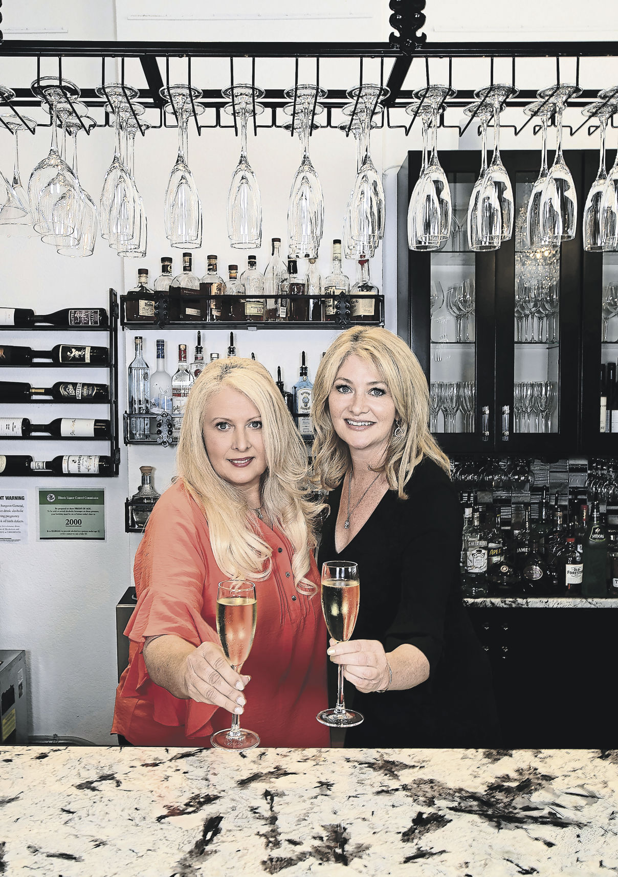 Lisa Kempner (left) and Laura Kempner at their business Champagne on Main in Galena, Ill.    PHOTO CREDIT: SYSTEM