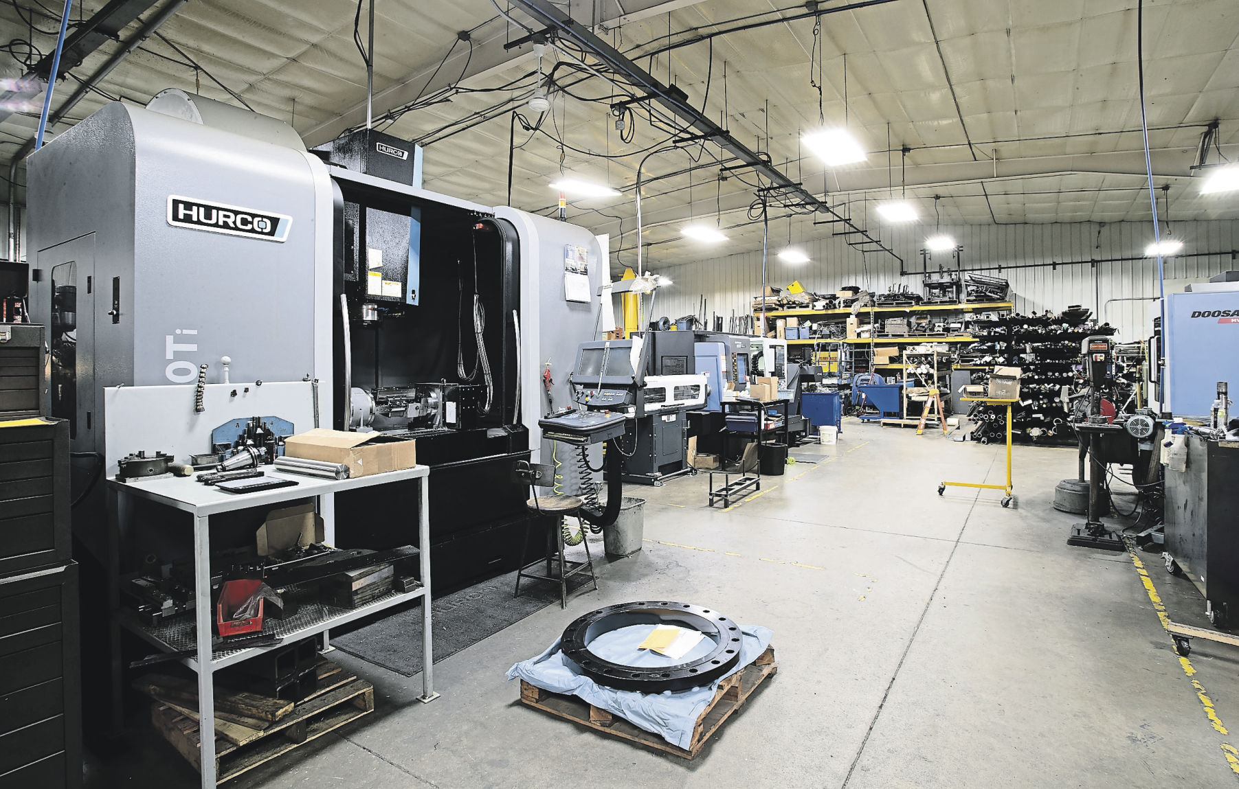 The interior work area at Rauen Precision Machining in Farley, Iowa.    PHOTO CREDIT: SYSTEM