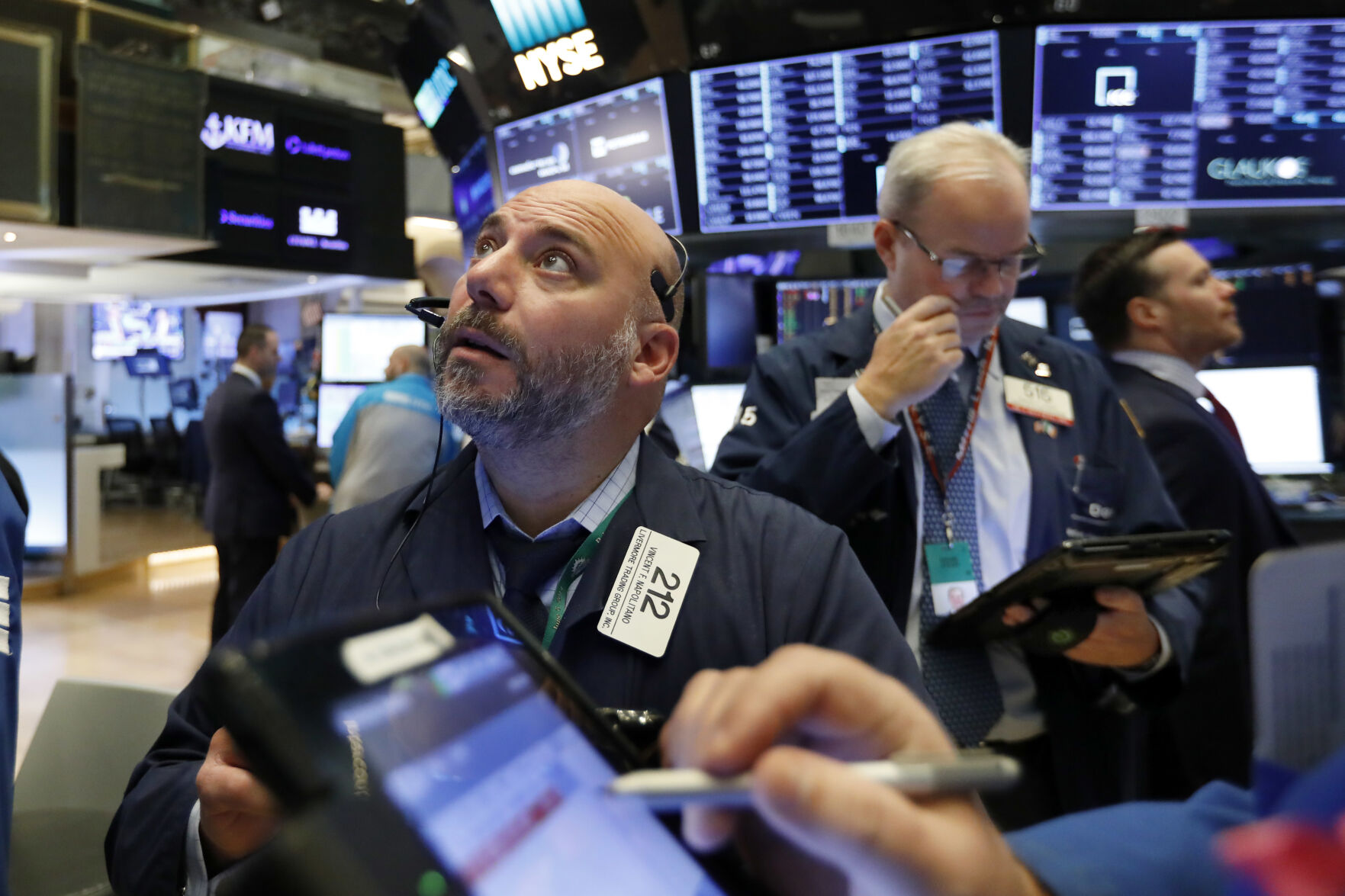 Stocks are opening lower on Wall Street, with energy companies logging some of the biggest losses as oil prices take another turn lower. The S&P 500 index was off 0.2% in the first few minutes of trading Monday and the Nasdaq was down by a similar amount.    PHOTO CREDIT: Richard Drew
The Associated Press