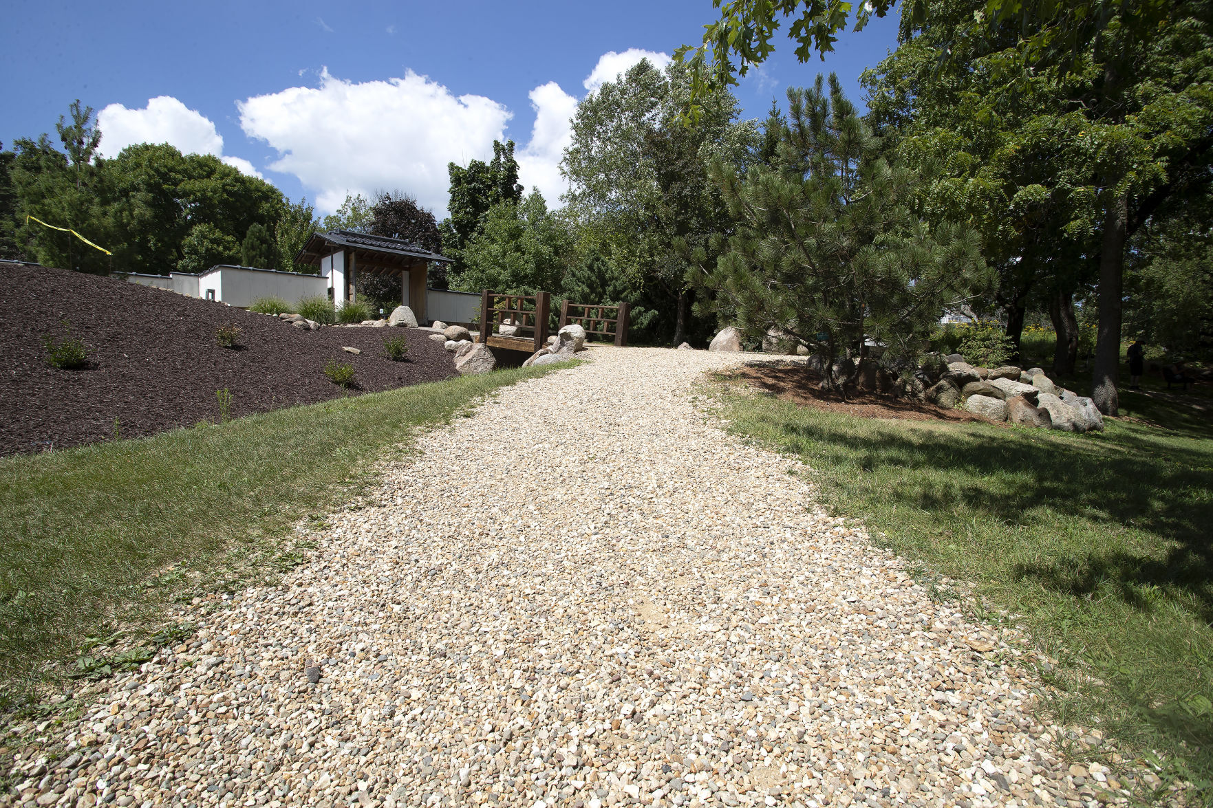The current gravel path of Japanese Garden at the Dubuque Arboretum & Botanical Gardens on Tuesday.    PHOTO CREDIT: Stephen Gassman