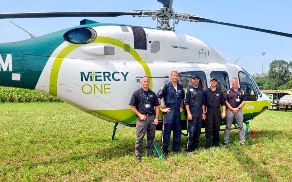 MercyOne staffers provided medical services at Field of Dreams from Aug. 5 through Aug. 14, with about 30 MercyOne reps on the site on the day of the game.    PHOTO CREDIT: Contributed