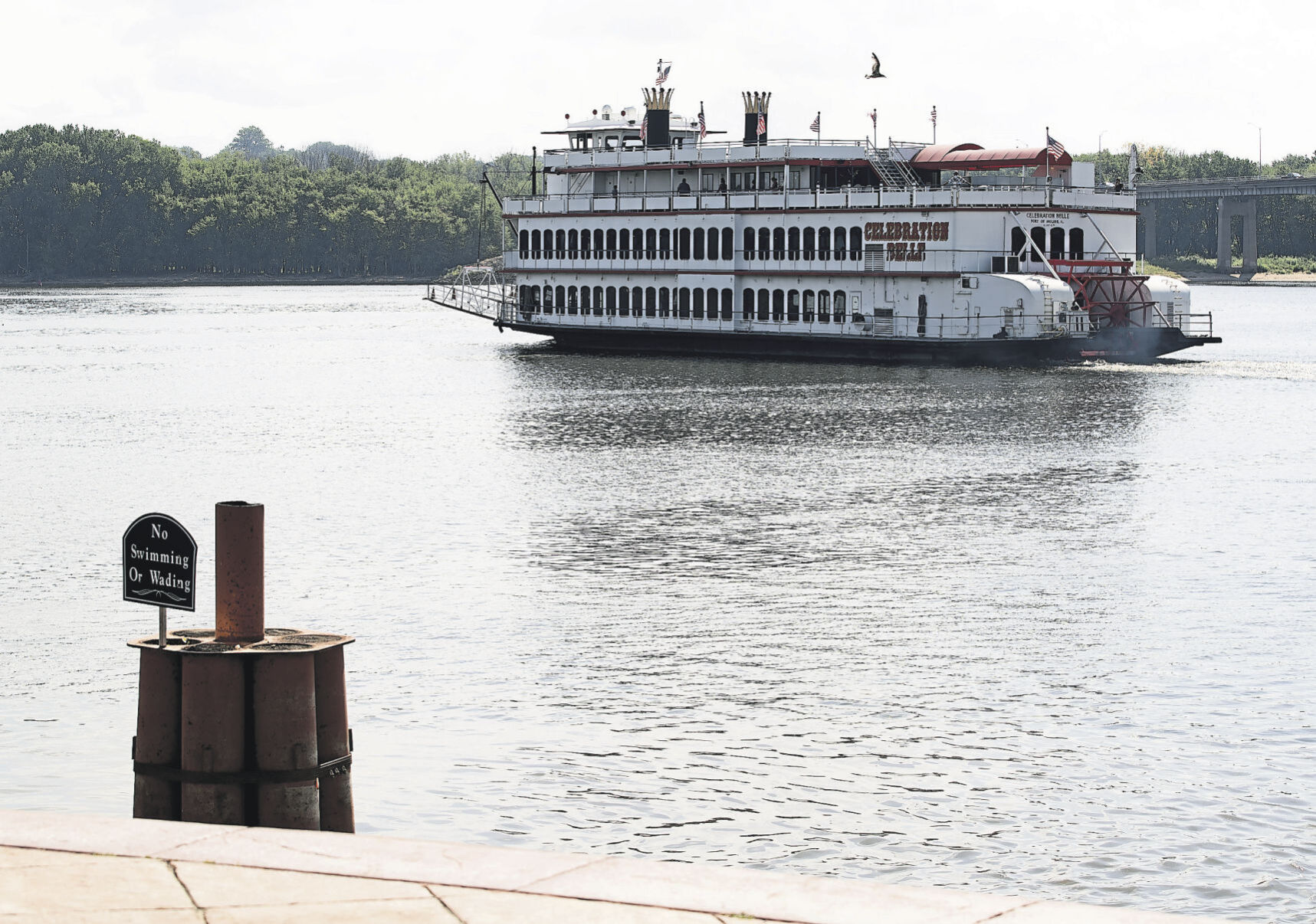 The Celebration Belle, a 750-passenger vessel, stops in Dubuque several times each month.    PHOTO CREDIT: Stephen Gassman