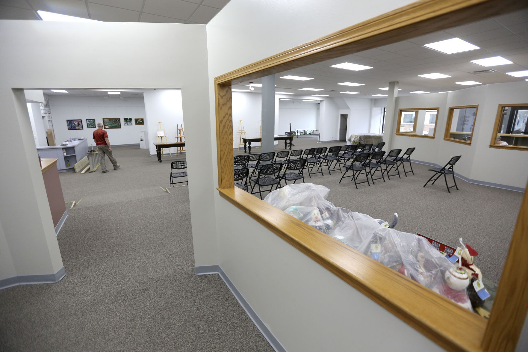 A look inside the newly renovated Maquoketa Art Experience, which shares a building with Maquoketa Chamber of Commerce, on Tuesday.    PHOTO CREDIT: Dave Kettering