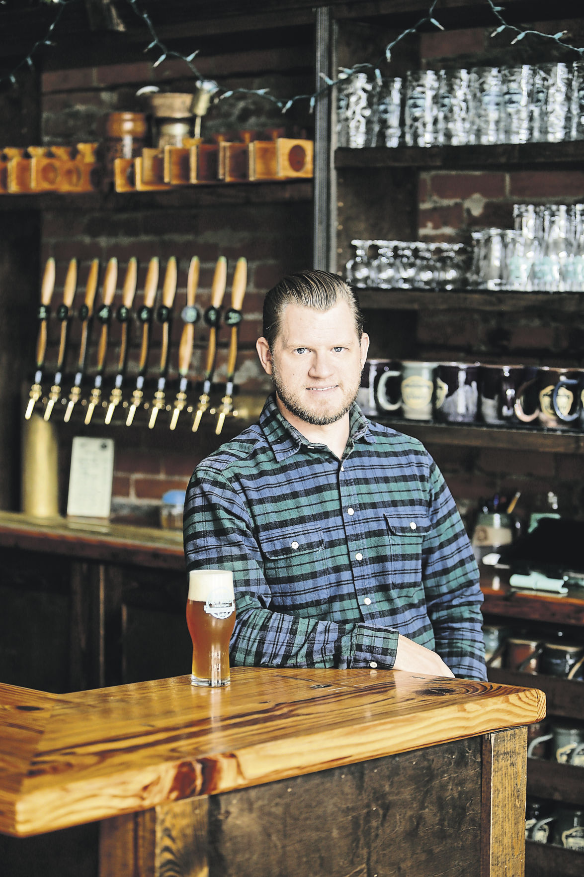 Jay Jubeck is the owner of Jubeck New World Brewing in Dubuque.    PHOTO CREDIT: Dave Kettering