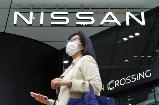 Nissan reported today a 54.1 billion yen ($479 million) profit for the July-September quarter, a reversal from the 44 billion yen loss racked up last year, despite the continuing damage from the computer chip sshortage slamming the auto industry.     PHOTO CREDIT: Eugene Hoshiko