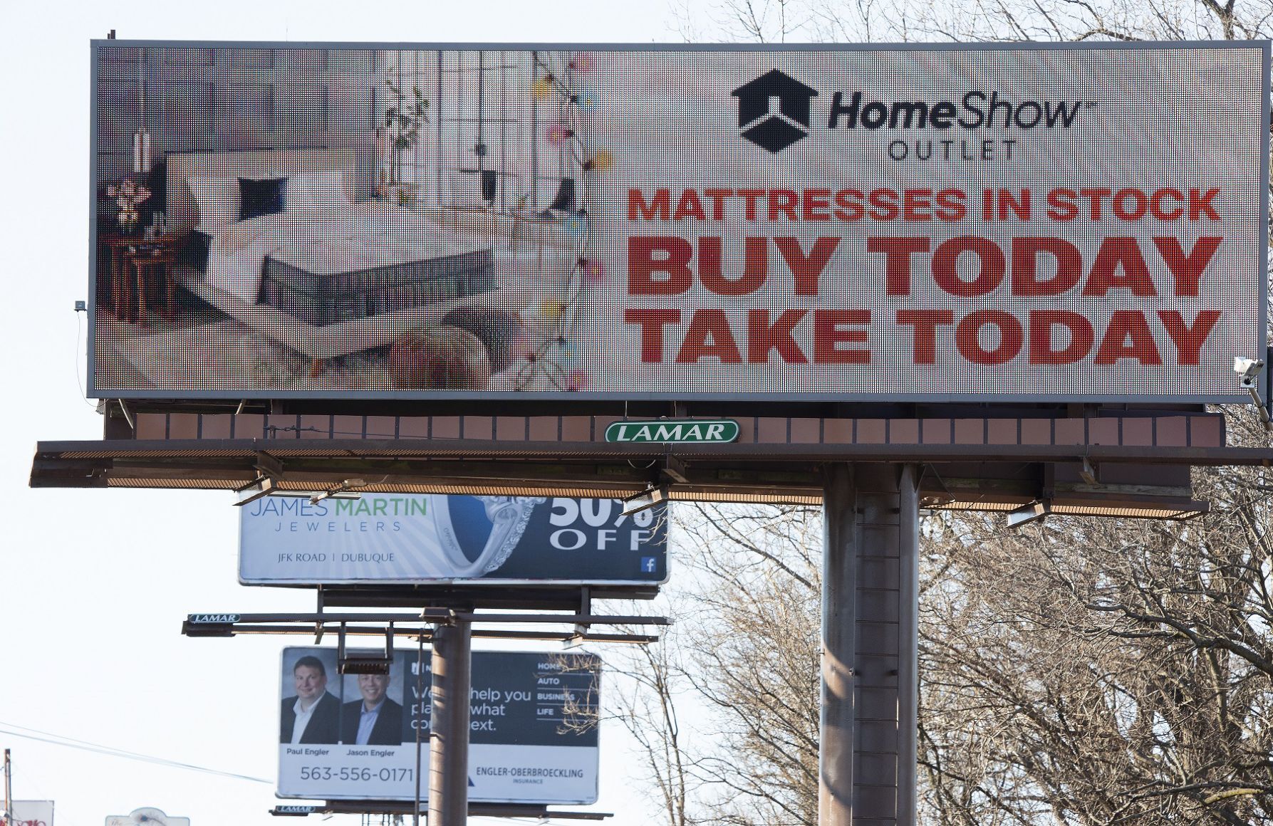 Billboards along Dodge Street in Dubuque.    PHOTO CREDIT: Dave Kettering
Telegraph Herald