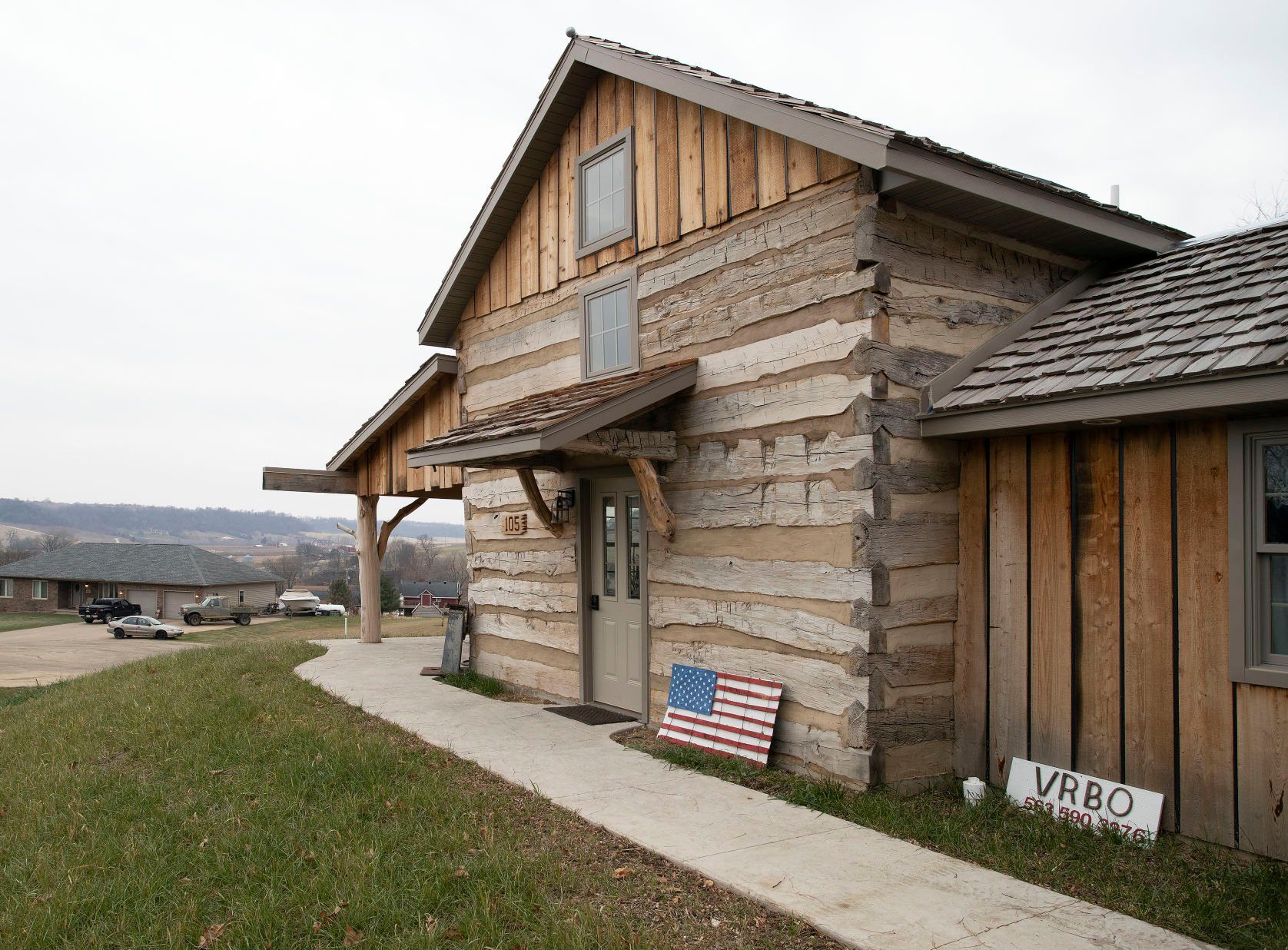 Exterior of the Woodenhead cabin in St. Donatus, Iowa, on Friday, Dec. 10, 2021.    PHOTO CREDIT: Stephen Gassman