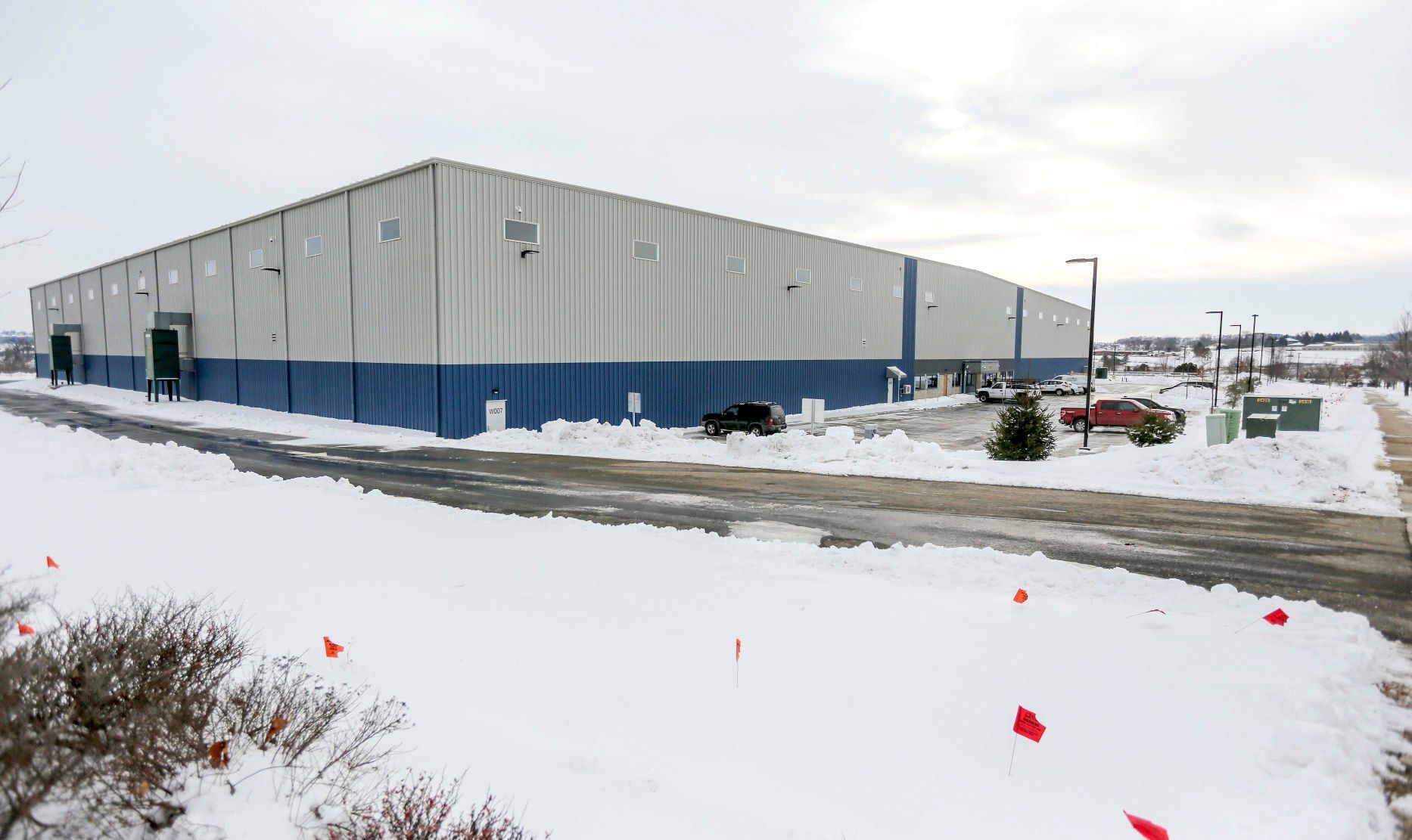 A warehouse at 7200 Chavenelle Road now houses an Amazon distribution facility.    PHOTO CREDIT: Dave Kettering
