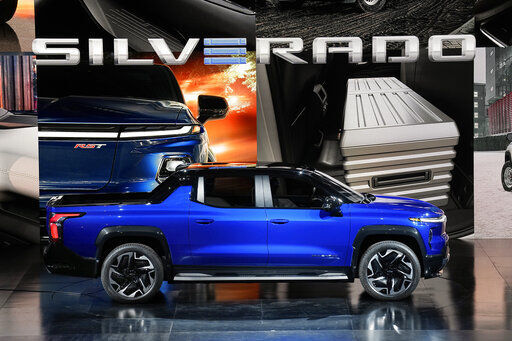 The 2024 Chevrolet Silverado EV RST is shown in Detroit.    PHOTO CREDIT: Paul Sancya