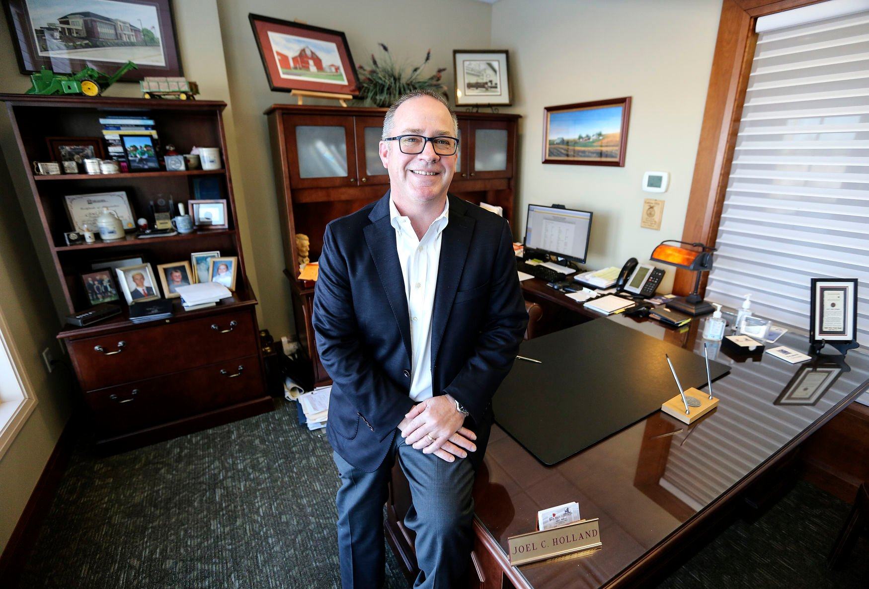 Joel Holland, CEO of Apple River State Bank, said smaller banks have found success in providing niche banking services to rural communities.    PHOTO CREDIT: Dave Kettering