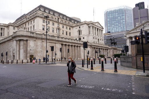 The Bank of England increased interest rates today.    PHOTO CREDIT: Alberto Pezzali
