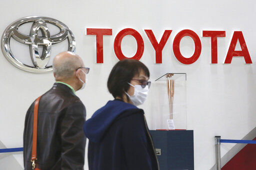 Toyota is suspending production at all 28 lines of its 14 plants in Japan starting Tuesday, because of a “system malfunction” at a domestic supplier, the automaker said today.    PHOTO CREDIT: Koji Sasahara
