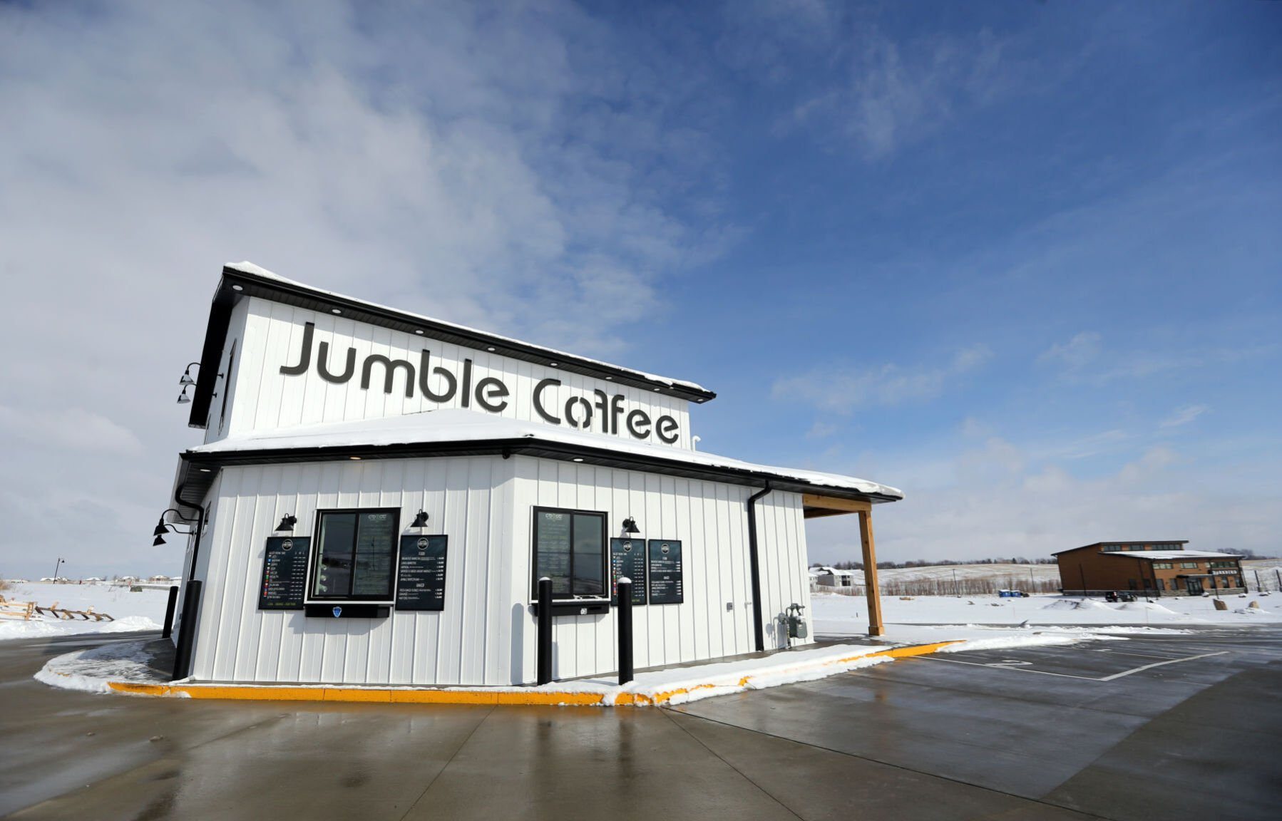 Jumble Coffee Co. in Peosta, Iowa, is a drive-thru location that also has a walk-up window and will include outdoor seating.    PHOTO CREDIT: JESSICA REILLY