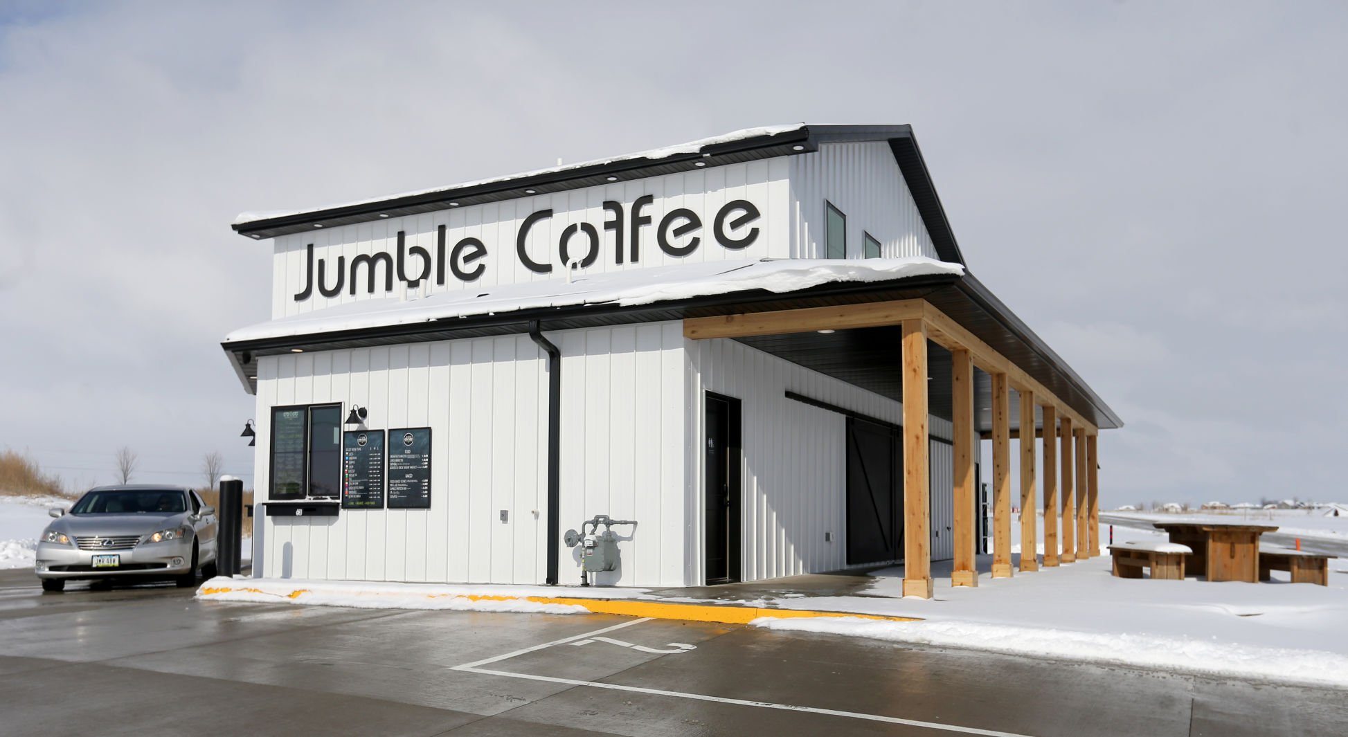 Jumble Coffee Co. in Peosta, Iowa, opened on Monday on Thunder Valley Drive.    PHOTO CREDIT: JESSICA REILLY