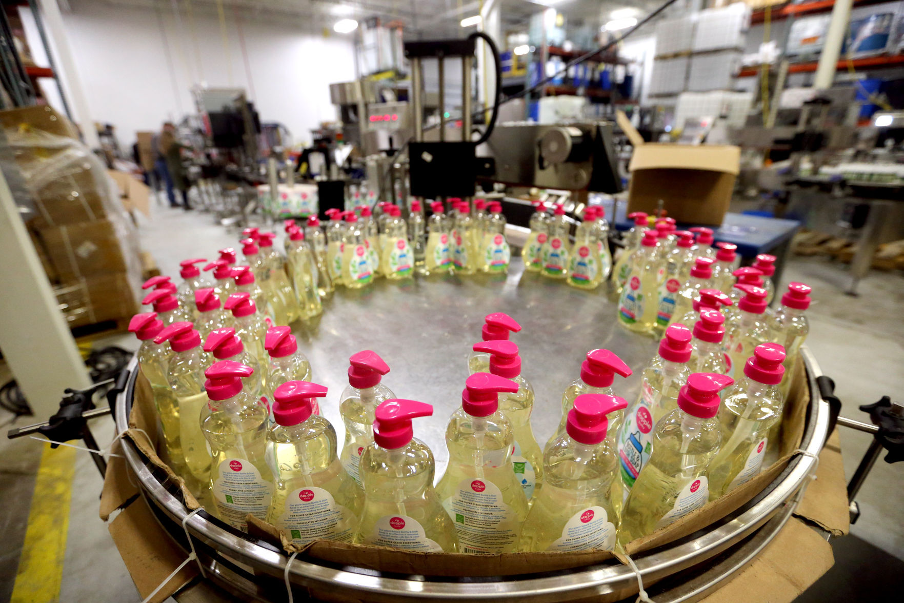 Products sit before being packaged at Higley Industries in Dyersville, Iowa, on Monday, Feb. 14, 2022.    PHOTO CREDIT: JESSICA REILLY