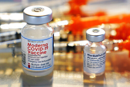 The Food and Drug Administration has authorized another booster dose of the Pfizer or Moderna COVID-19 vaccine for people age 50 and up. Until now, the FDA had cleared fourth doses only for people 12 and older who have severely weakened immune systems.     PHOTO CREDIT: Charles Krupa