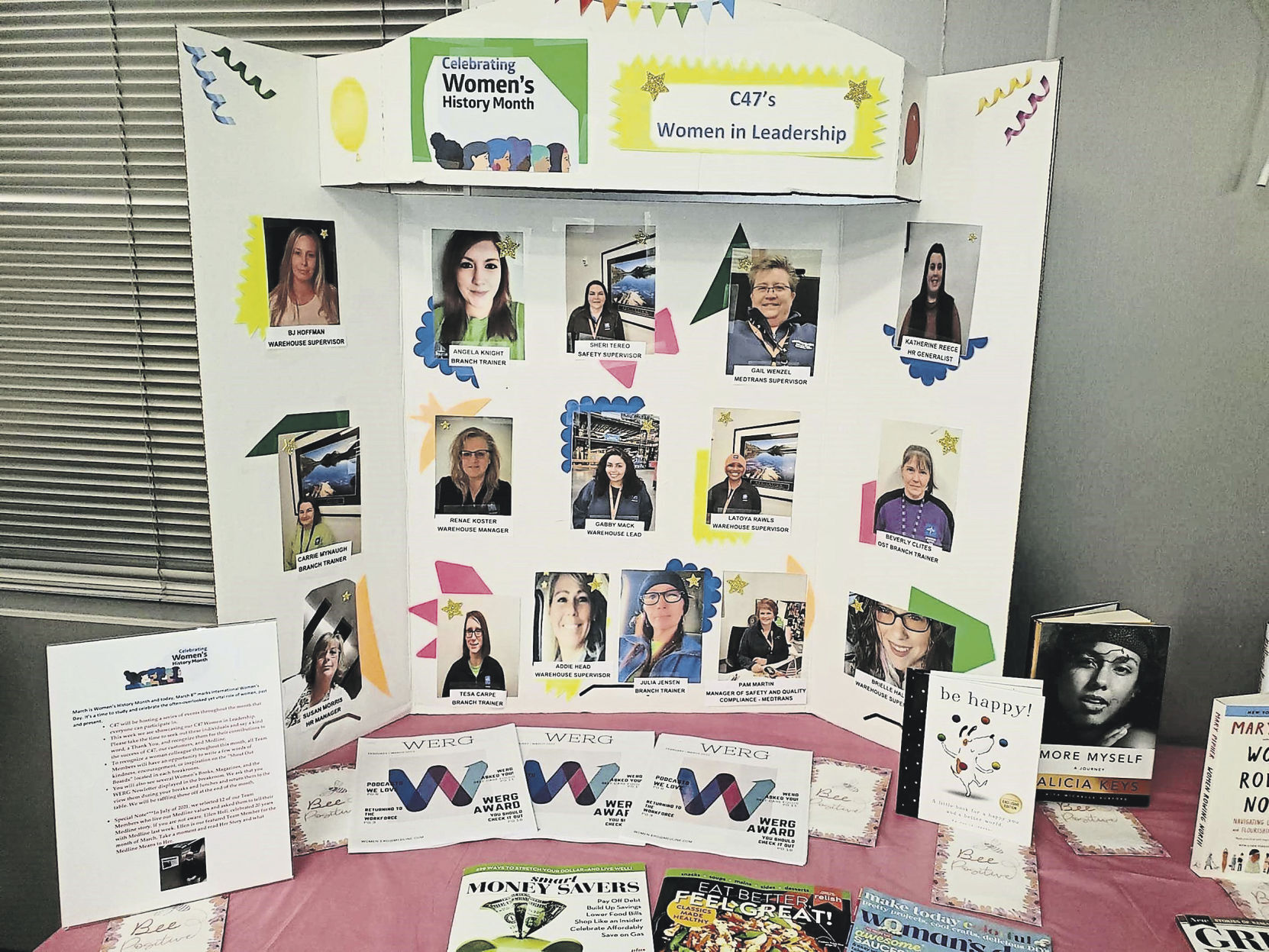 Medline Women’s History Month display.    PHOTO CREDIT: Contributed