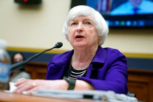Treasury Secretary Janet Yellen says more government regulation is needed to police the proliferation of cryptocurrency and other digital assets and to ward off fraudulent and illicit transactions.     PHOTO CREDIT: Evan Vucci