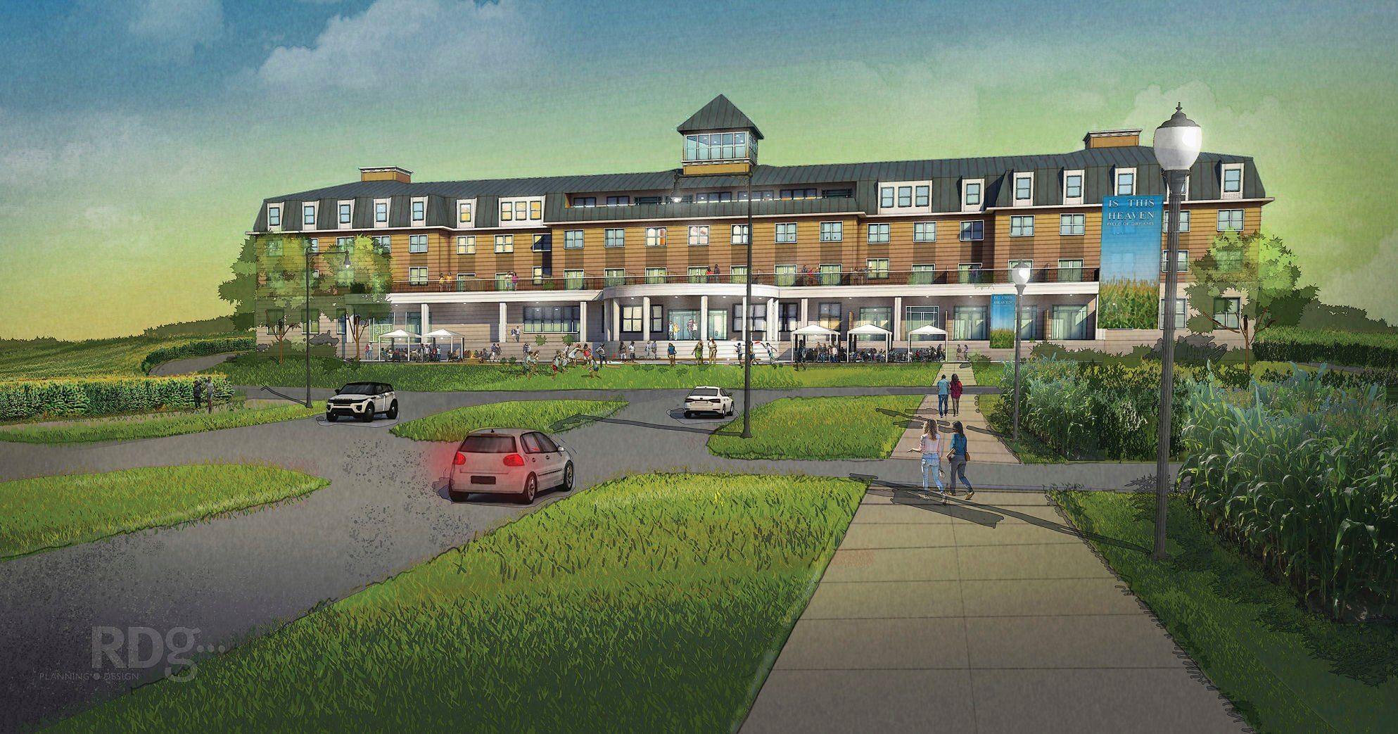 The complex will include a 104-room boutique hotel.    PHOTO CREDIT: Courtesy of RDG Planning & Desig