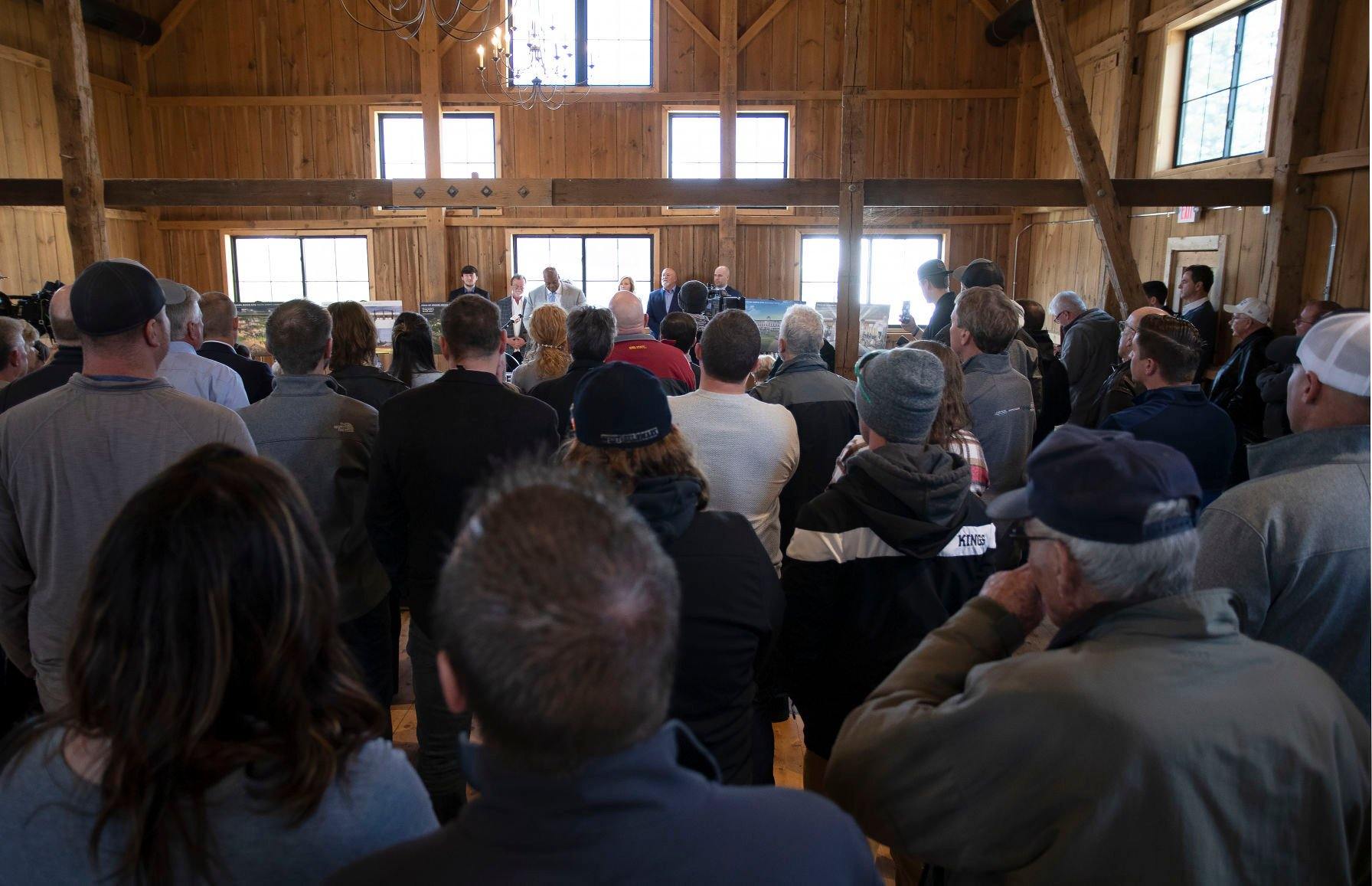Community members turn out for a press conference Thursday to learn more information regarding the project.    PHOTO CREDIT: Stephen Gassman