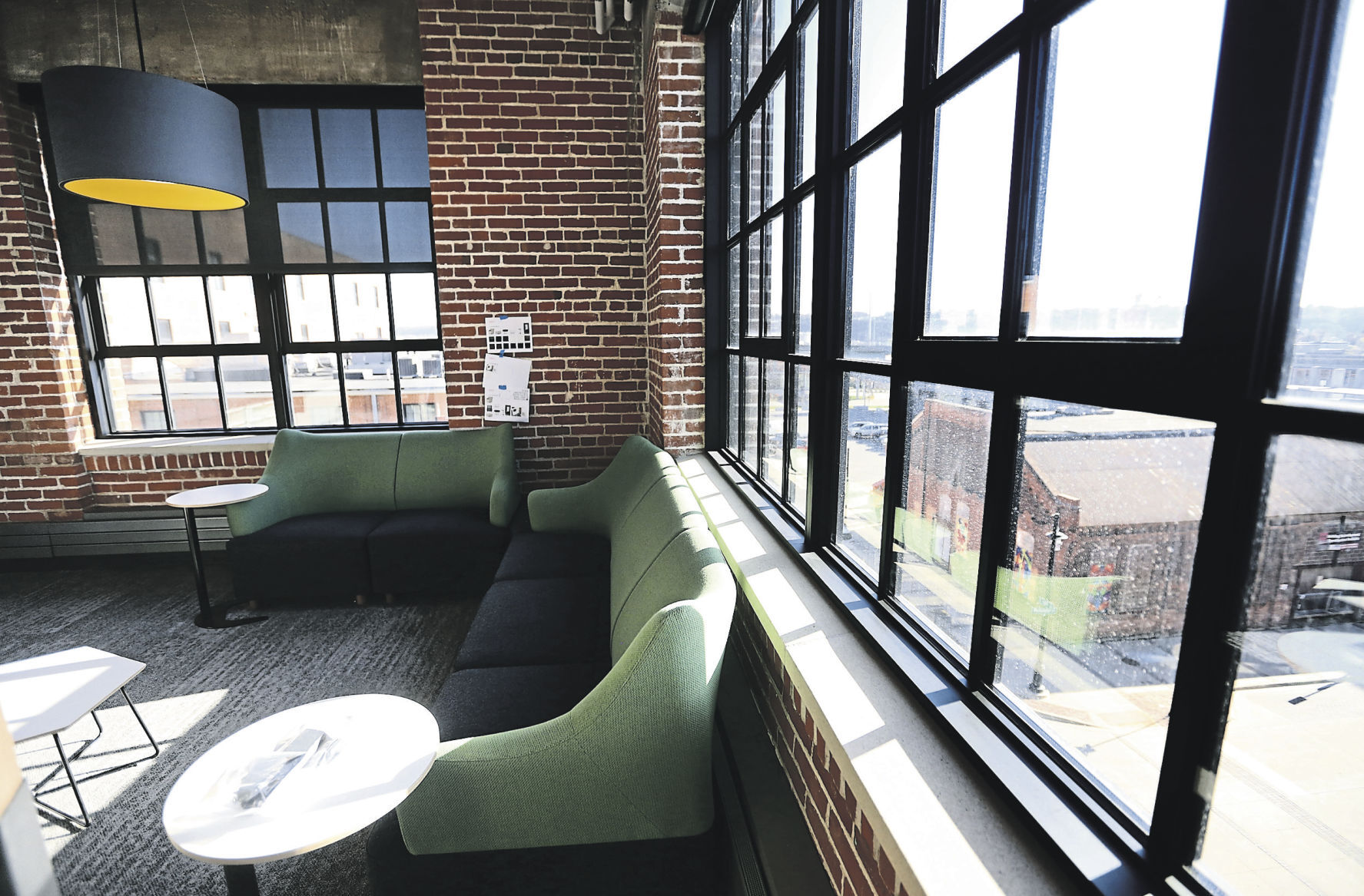 A lounge area at the Dupaco Voices Building.    PHOTO CREDIT: Jessica Reilly