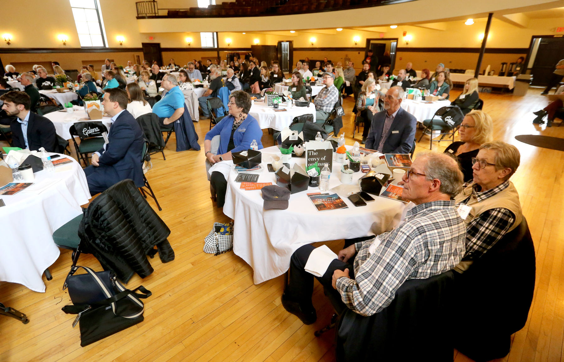 People attend the Galena Country Tourism luncheon at Turner Hall in Galena, Ill., on Tuesday, May 3, 2022.    PHOTO CREDIT: JESSICA REILLY