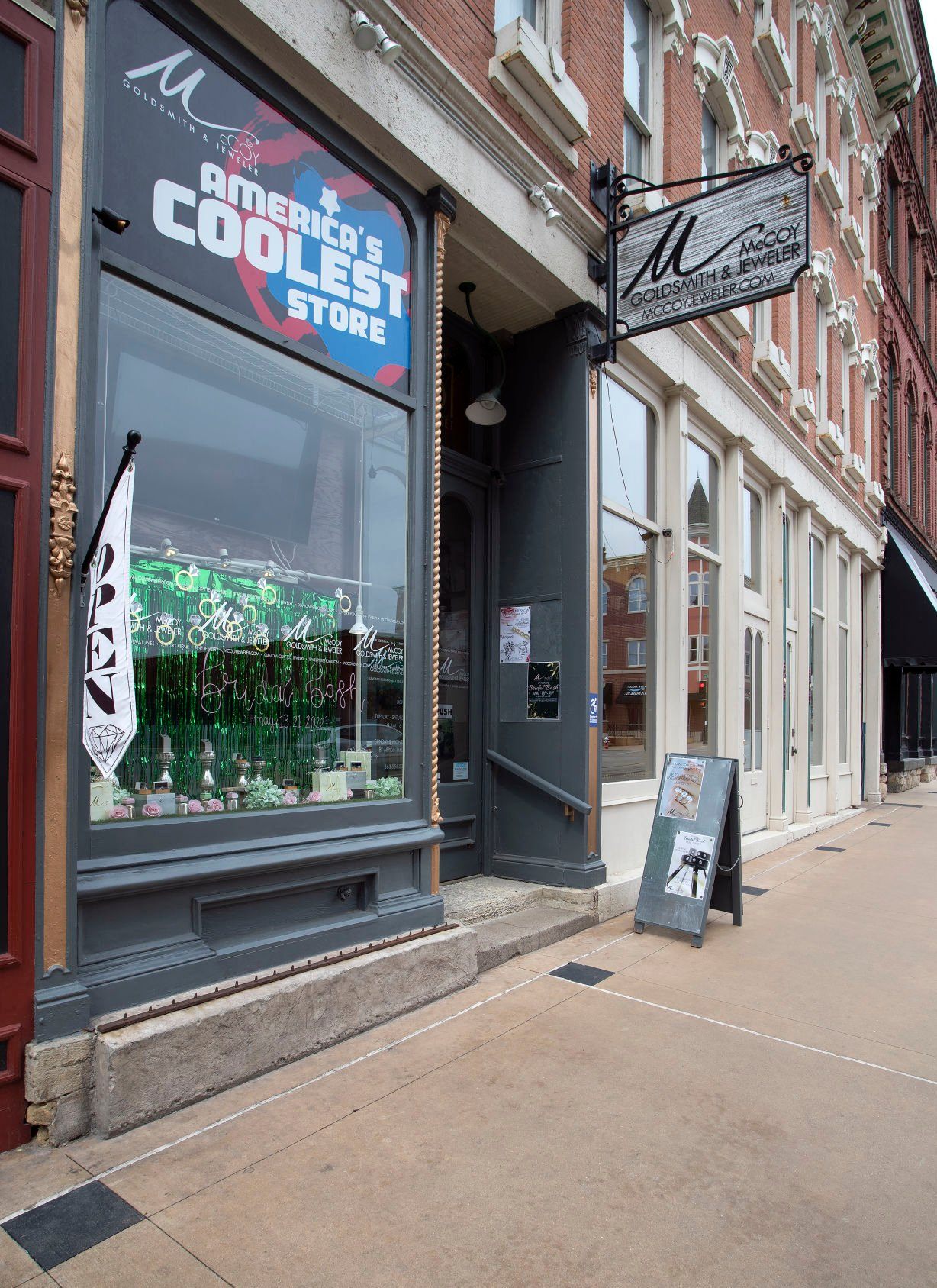 Exterior of McCoy Goldsmith & Jeweler in Dubuque on Thursday, May 5, 2022.    PHOTO CREDIT: Stephen Gassman