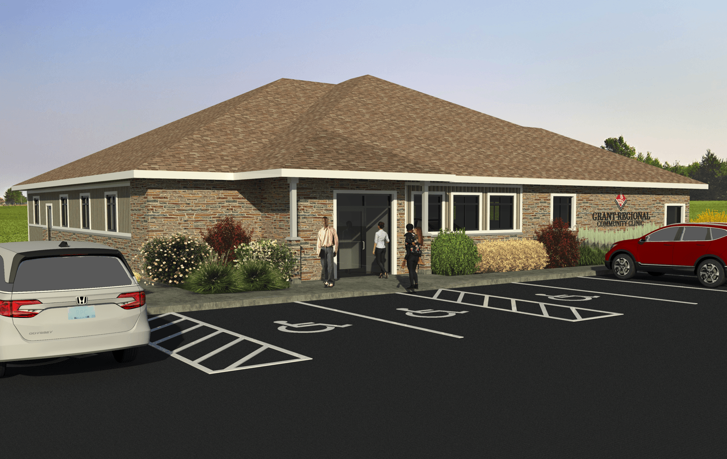 This rendering shows Grant Regional Health Center’s proposed new family practice clinic in Fennimore, Wis.    PHOTO CREDIT: Contributed