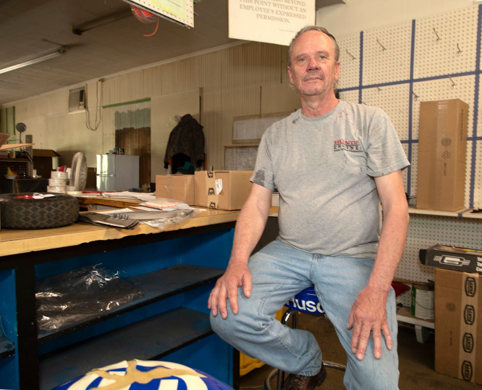 Owner Dave Roling sits in the shop at McGovern Hardware in Dubuque. He is retiring and has put the store up for sale.    PHOTO CREDIT: Stephen Gassman