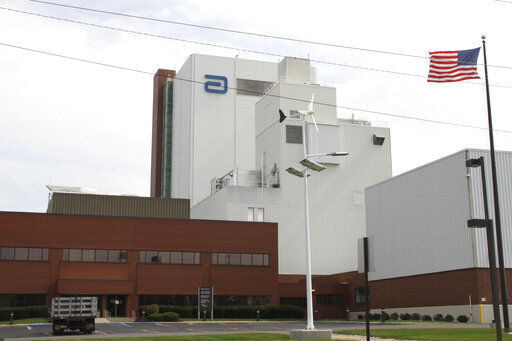 FILE - An Abbott Laboratories manufacturing plant is shown in Sturgis, Mich., on Sept. 23, 2010. In mid-February 2022, Abbott announced it was recalling various lots of three powdered infant formulas from the plant, after federal officials began investigating rare bacterial infections in four babies who got the product. Two of the infants died. But it
