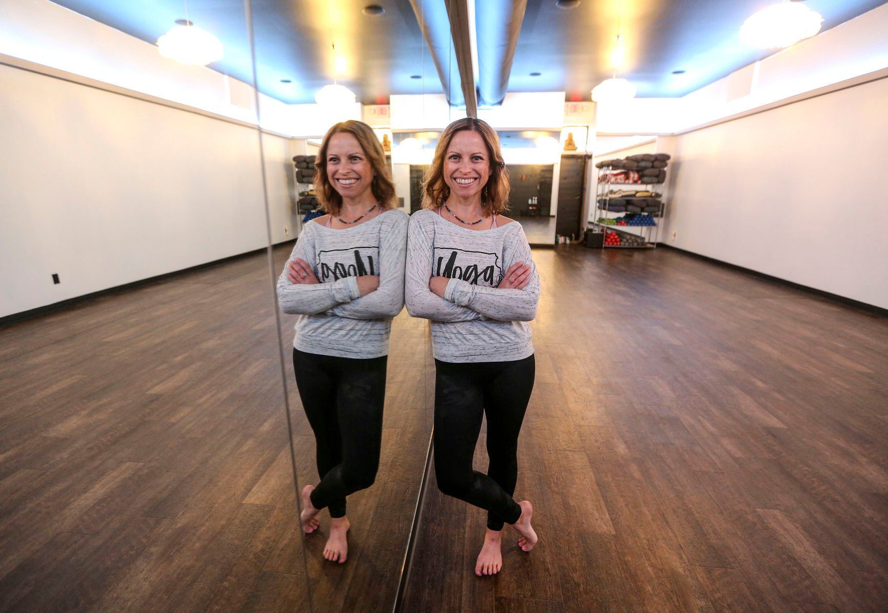 Krissy Mueller is the new owner of B-1 Yoga in Dubuque.    PHOTO CREDIT: Dave Kettering