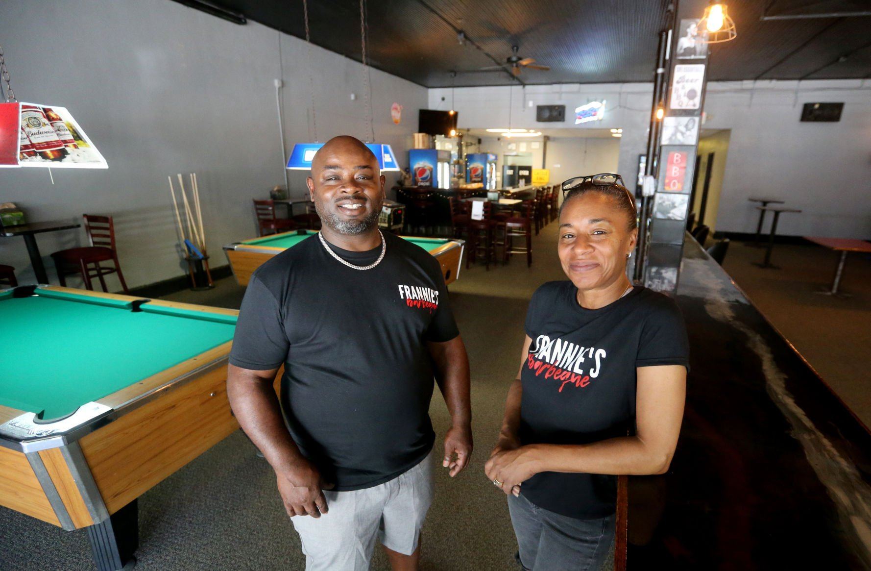 Antywone and Francén Sanders purchased Boaz BBQ on Elm Street and are reopening the restaurant as Frannie’s BBQ at 1850 Central Ave. in Dubuque.    PHOTO CREDIT: JESSICA REILLY