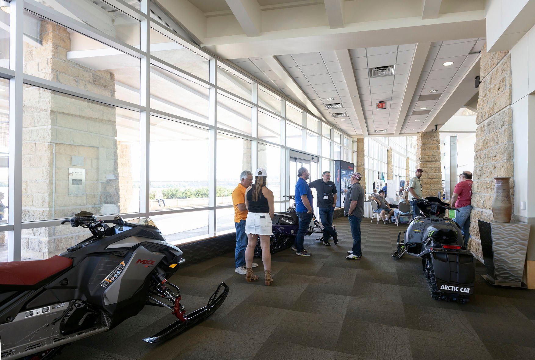 Visitors gather at Grand River Center in Dubuque on Thursday for the International Snowmobile Congress. The event concludes today.    PHOTO CREDIT: Stephen Gassman