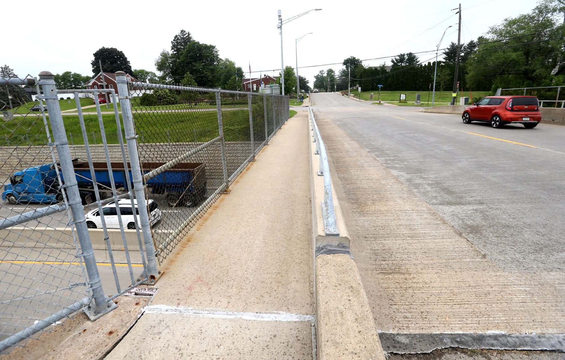 Traffic moves over a bridge on South Grandview Avenue in Dubuque on Friday, June 10, 2022. The bridge is slated to be replaced as part of the Iowa Department of Transportation