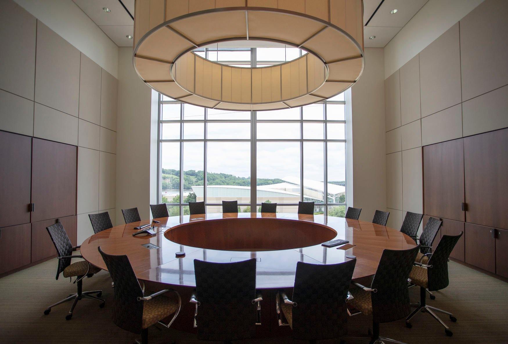 A conference room at Conlon Construction’s new corporate offices in Dubuque.    PHOTO CREDIT: Stephen Gassman
