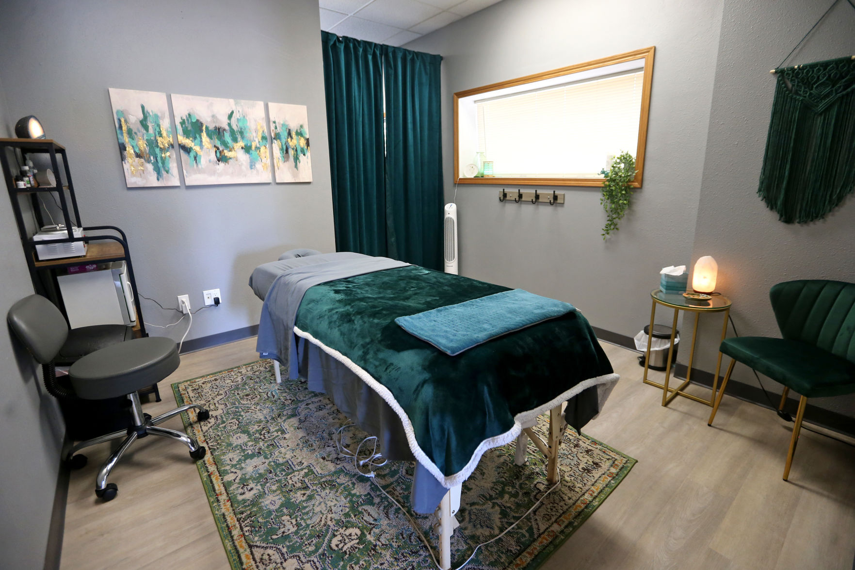 A spa room at Renew from Within in Dubuque.    PHOTO CREDIT: JESSICA REILLY