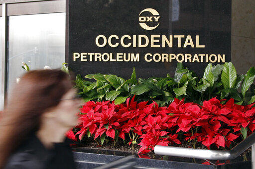 FILE - The Occidental Petroleum headquarters building is seen in Los Angeles on Tuesday, Jan. 26, 2010. Berkshire Hathaway now owns nearly $11 billion worth of Occidental Petroleum stock after buying another 1.9 million shares in the past week. The latest purchases of nearly $117 million in stock that Berkshire reported to the Securities and Exchange Commission on Monday, July 18, 2022, give the Omaha, Nebraska-based conglomerate control of 19.4% of the oil producer