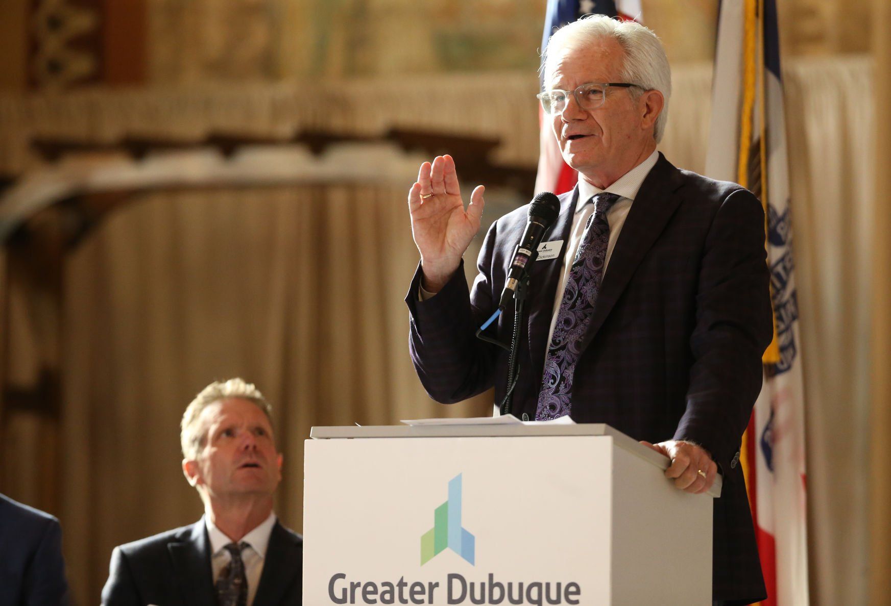 Rick Dickinson, president and CEO of Greater Dubuque Development Corp., speaks during the organization