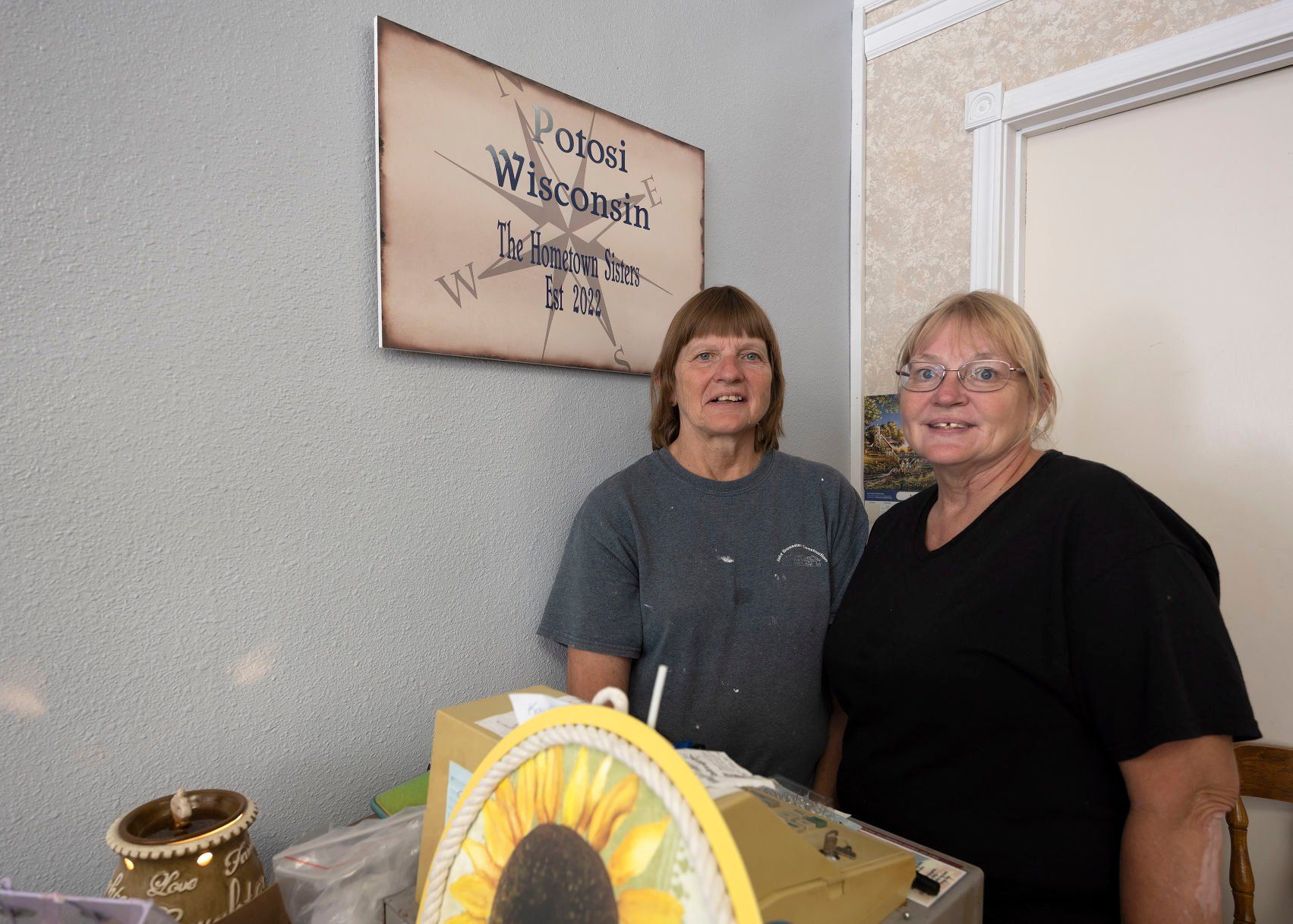 A Little Bit of Everything co-owners Anita Blindert (left) and Becky Burbach opened their new shop on Main Street in Potosi, Wis.    PHOTO CREDIT: Stephen Gassman