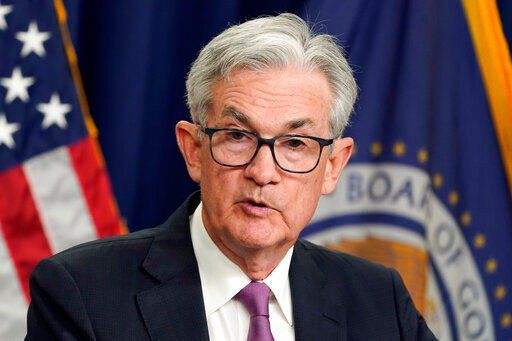 Federal Reserve Chairman Jerome Powell speaks during a news conference at the Federal Reserve Board building in Washington, Wednesday, July 27, 2022. (AP Photo/Manuel Balce Ceneta)    PHOTO CREDIT: Manuel Balce Ceneta