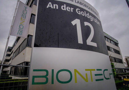 BioNTech, which teamed with Pfizer to develop the first widely used COVID-19 vaccine, has reported higher revenue and net profit in the first half of the year.     PHOTO CREDIT: Michael Probst