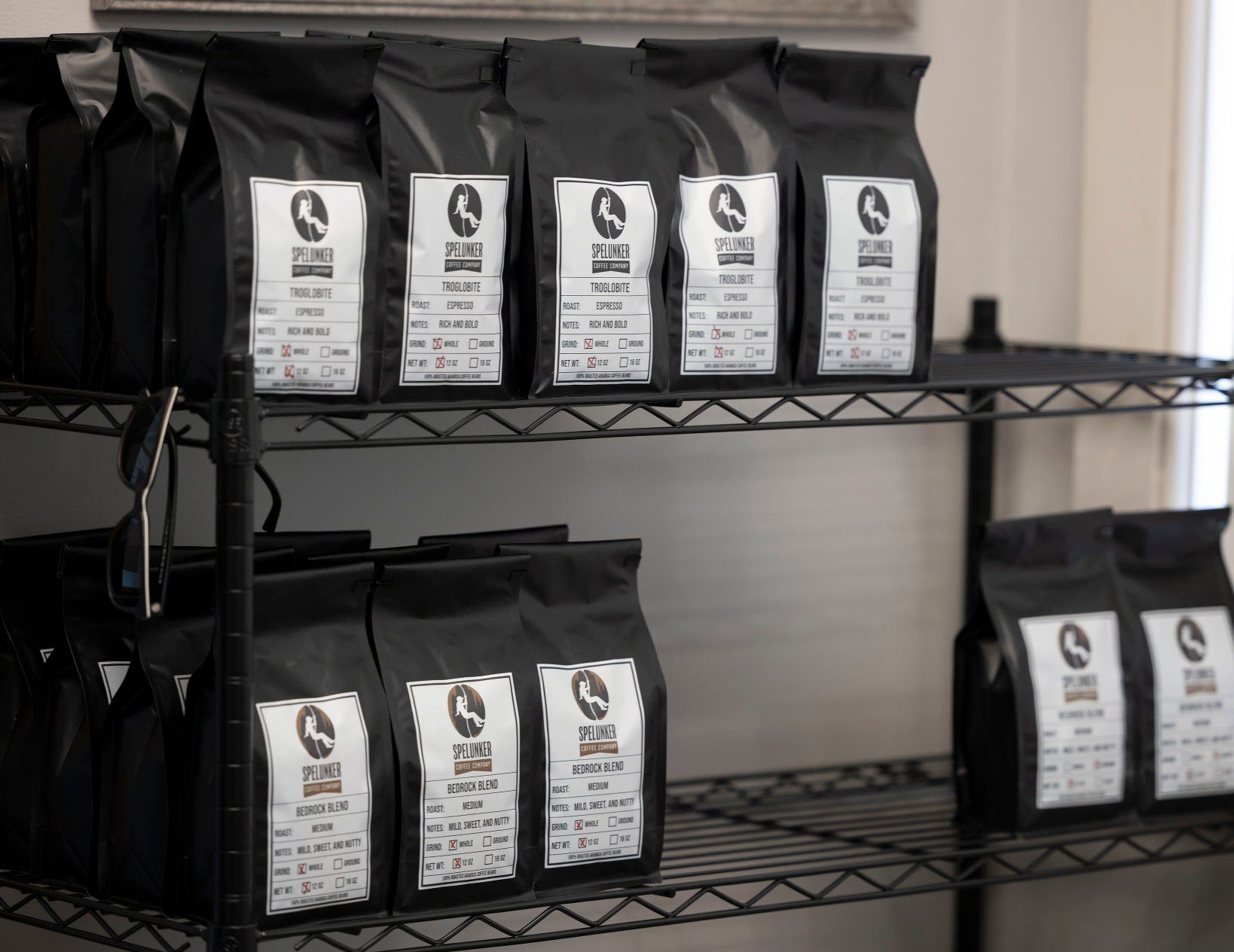 Ground and bagged coffee at Spelunker Coffee Co. in Maquoketa, Iowa.    PHOTO CREDIT: Stephen Gassman
