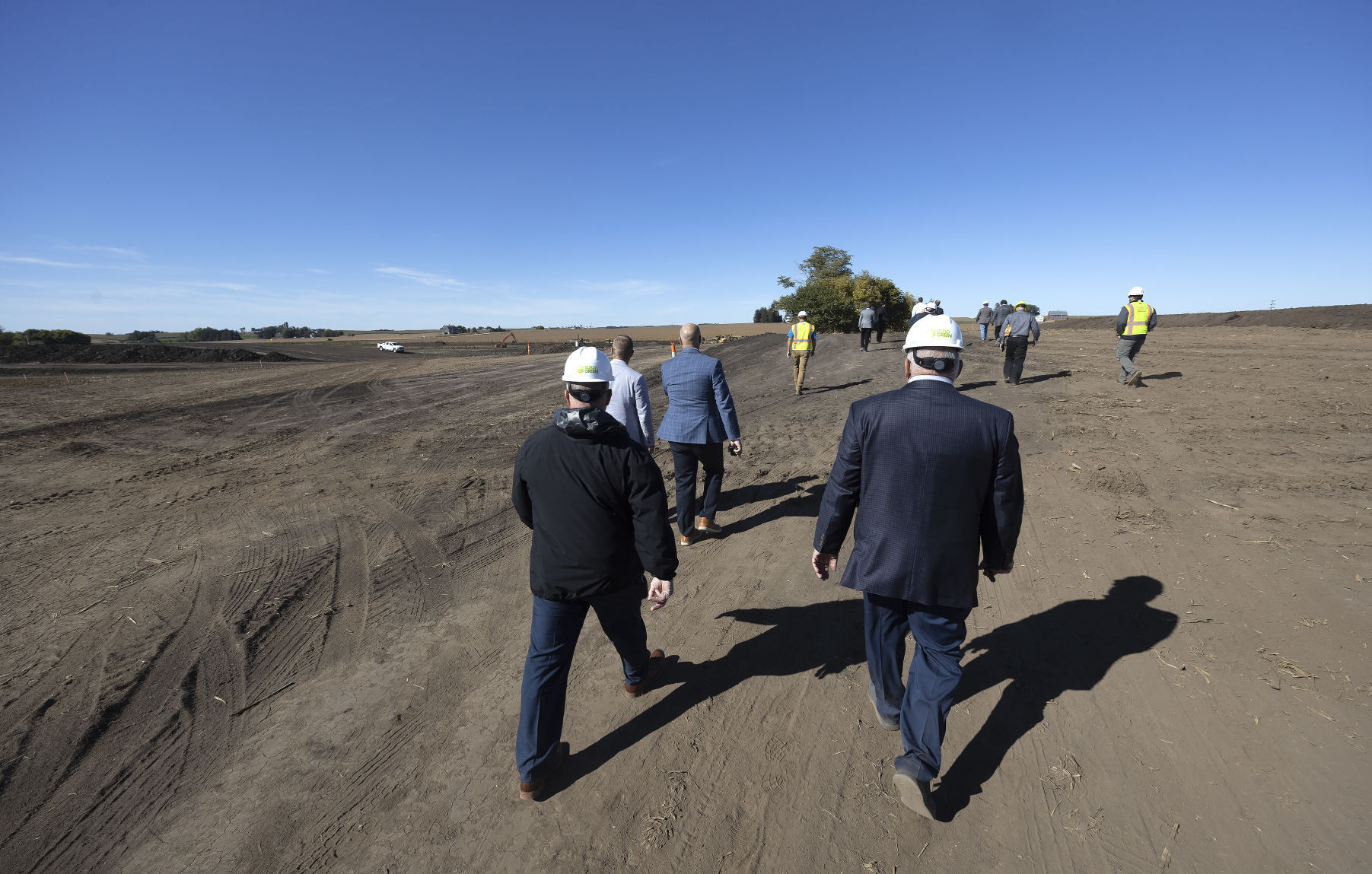 Visitors tour the construction site during the Project Heaven groundbreaking ceremony at the Field of Dreams in Dyersville, Iowa, on Wednesday,Sept. 28, 2022.    PHOTO CREDIT: Stephen Gassman