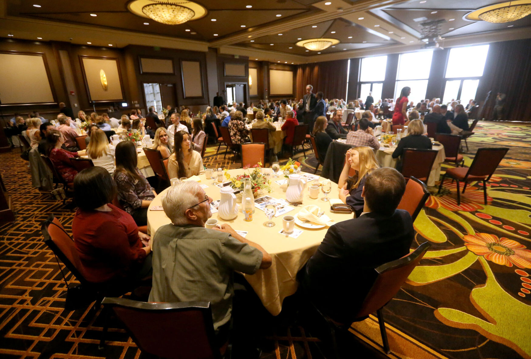People attend the Rising Stars breakfast at Diamond Jo Casino in Dubuque on Wednesday, Sept. 14. The event, recognizing young professionals for their positive impact and leadership, was presented by bizTimes.biz and sponsored by Dubuque Bank & Trust.    PHOTO CREDIT: JESSICA REILLY
