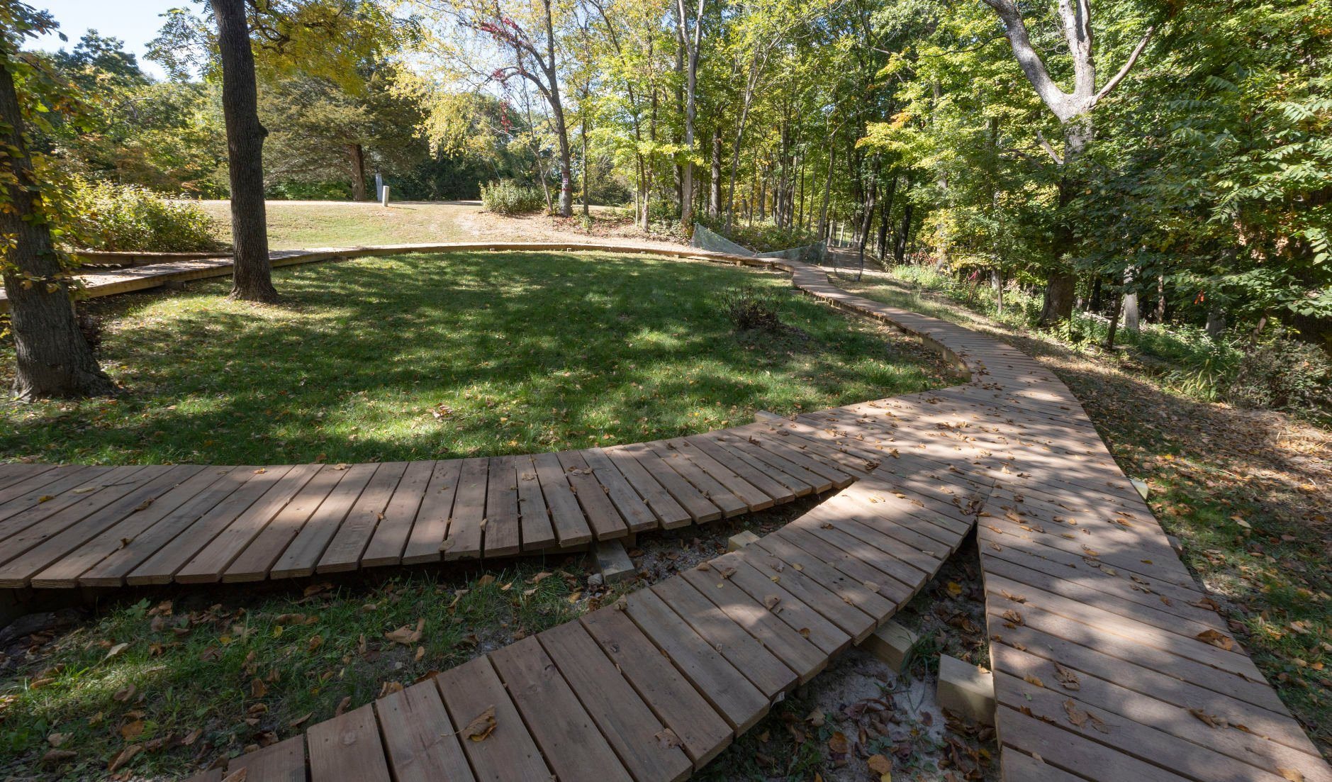 One of the trail features at Farside Mountain Bike Park at Chestnut Mountain Resort in Galena, Ill., on Friday, Oct. 7, 2022.    PHOTO CREDIT: Stephen Gassman