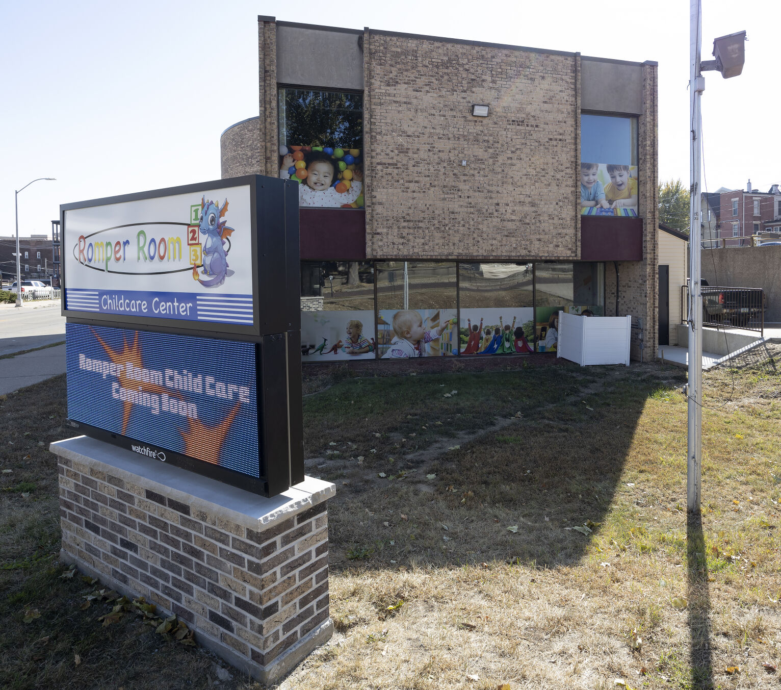 Exterior of the new Romper Room Childcare Center on Main Street in Dubuque on Friday, Oct. 21, 2022.    PHOTO CREDIT: Stephen Gassman