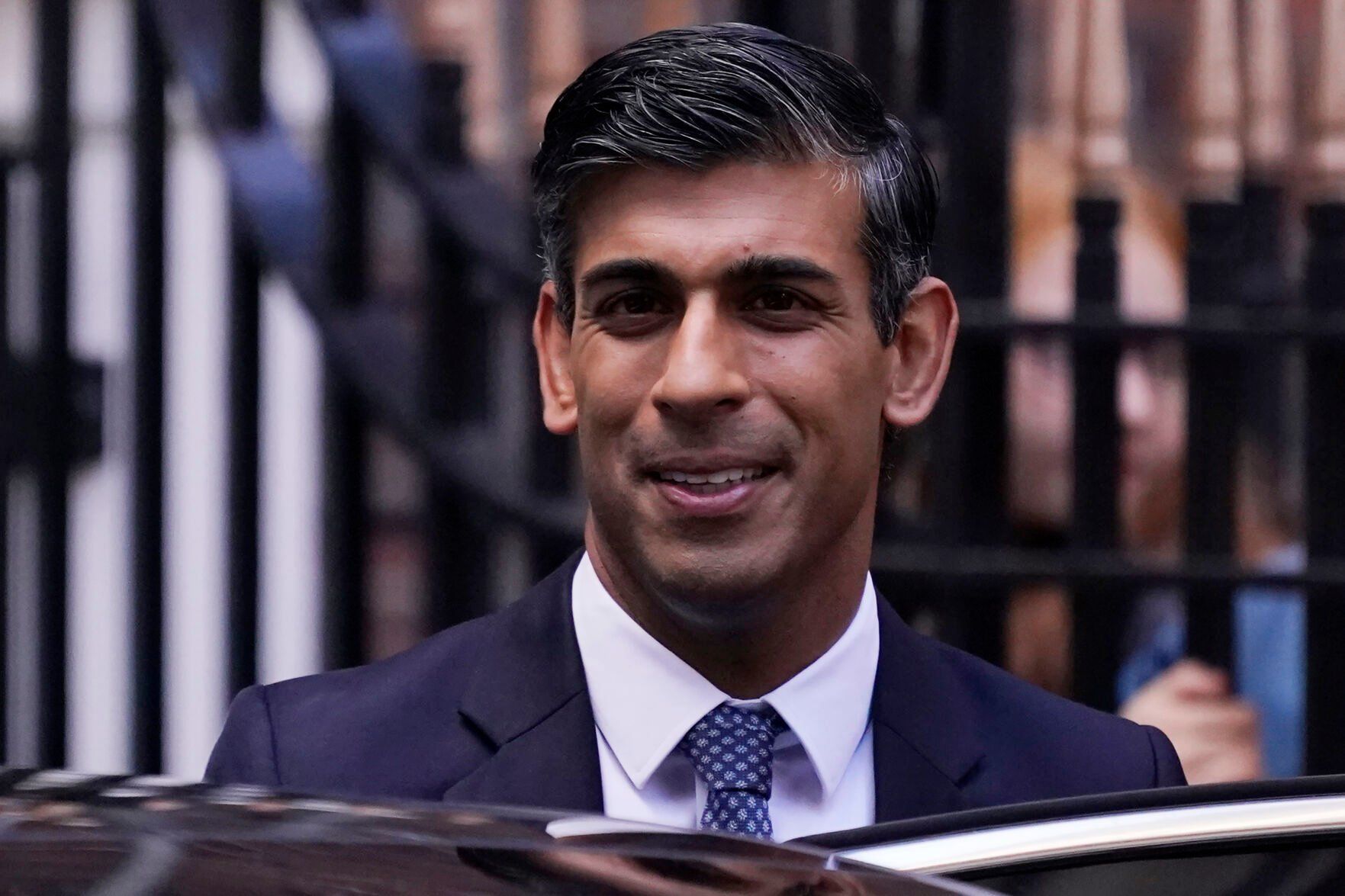<p>Rishi Sunak leaves the Conservative Campaign Headquarters in London, Monday, Oct. 24, 2022. Rishi Sunak will become the next Prime Minister after winning the Conservative Party leadership contest. (AP Photo/Aberto Pezzali)</p>   PHOTO CREDIT: Aberto Pezzali - stringer, AP