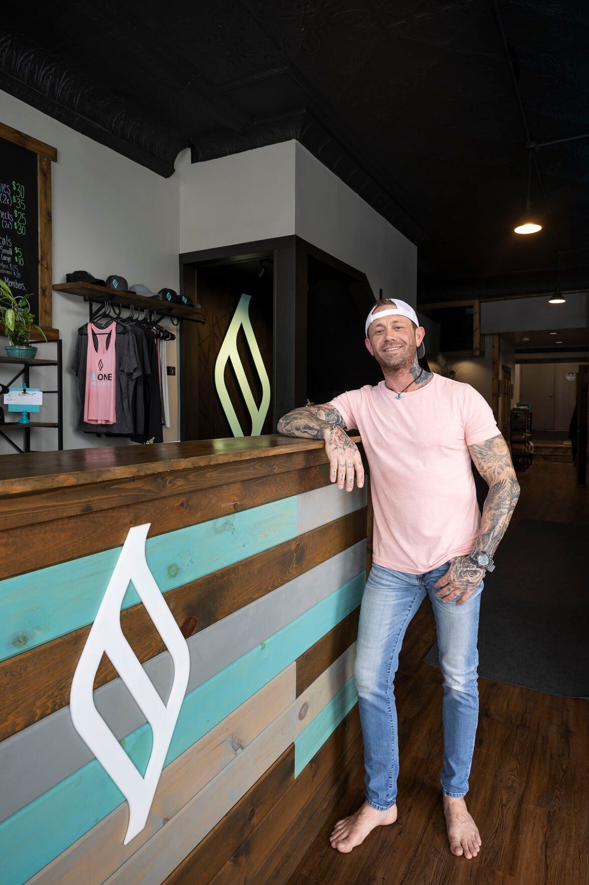 Owner Travis Olson at Be One Wellness in Dubuque.    PHOTO CREDIT: Stephen Gassman