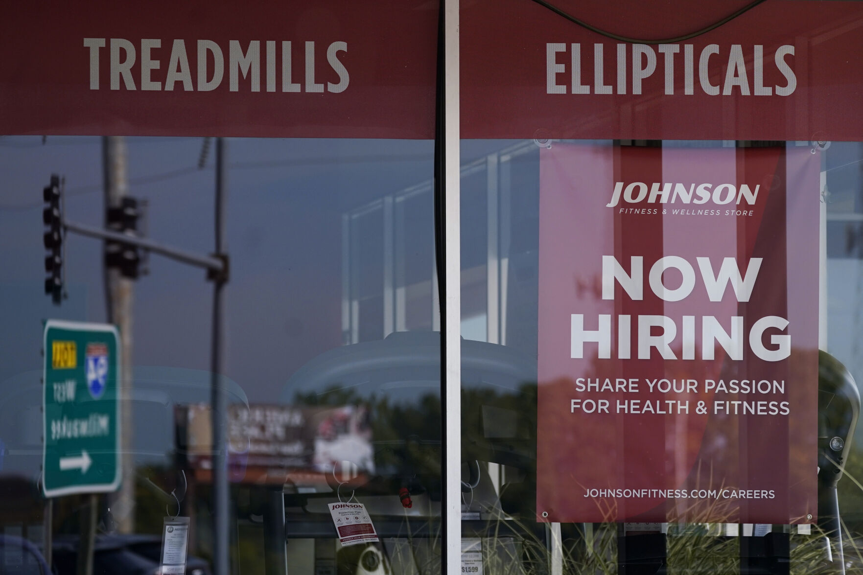 <p>Hiring sign are displayed in Northbrook, Ill., Wednesday, Sept. 21, 2022. The Labor Department releases weekly report on unemployment benefits, Thursday, Nov. 3. (AP Photo/Nam Y. Huh)</p>   PHOTO CREDIT: Nam Y. Huh - staff, AP
